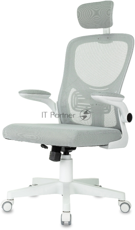 Кресло Бюрократ MC-W101-H светло-серый TW-02 TW-20 сетка/ткань крестов. пластик пластик белый