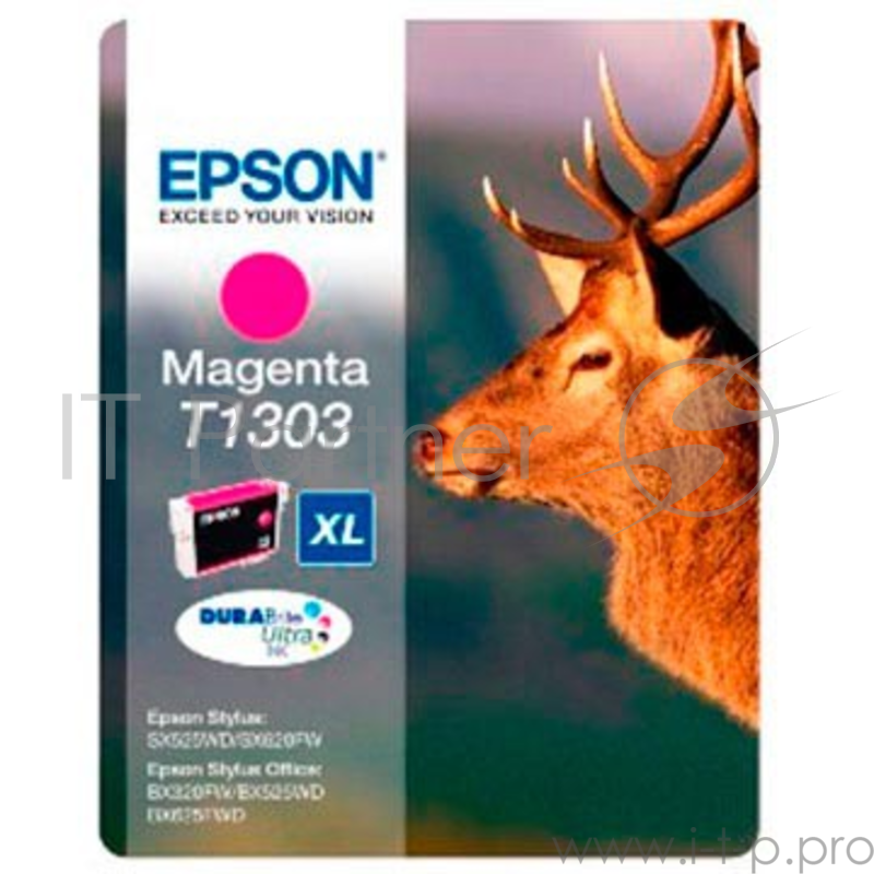Картридж струйный Epson C13T13034010 пурпурный для Epson SX525WD/SX535WD/B42WD/BX320FW/