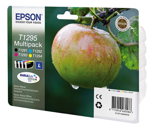 Картридж струйный Epson C13T12954010 черный/голубой/пурпурный/желтый набор карт. для Epson St SX420W