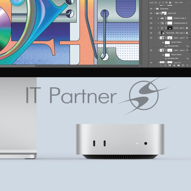 ПК Apple Mac Mini Silver (M4 Pro, 12C CPU, 16C GPU/24Gb/512Gb SSD) (MCX44RU/A)