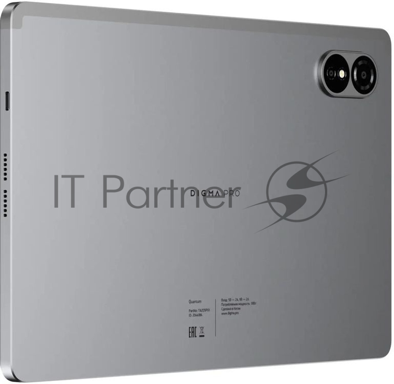 Планшет Digma Pro Quantum T606 (1.6) 8C RAM6Gb ROM128Gb 11 In-Cell 1280x800 4G 2Sim Android 14 серый 13Mpix 5Mpix BT WiFi microSD 2Tb 7000mAh