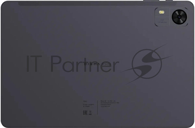 Планшет Digma Pro Zoom T606 (1.6) 8C RAM6Gb ROM128Gb 10.1 IPS 1920x1200 4G 2Sim Android 14 темно-серый 13Mpix 5Mpix BT WiFi microSD 1Tb 7000mAh 24hr 94hrs