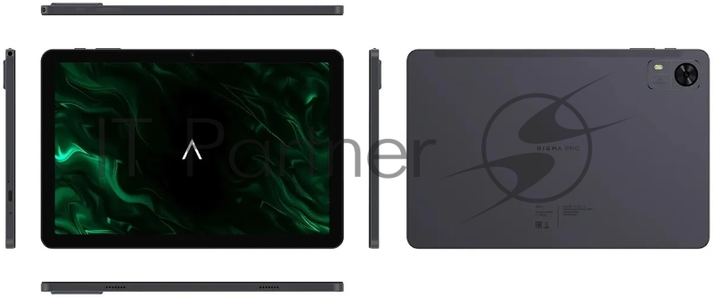 Планшет Digma Pro Zoom T606 (1.6) 8C RAM8Gb ROM128Gb 10.1 IPS 1920x1200 4G 2Sim Android 14 темно-серый 13Mpix 5Mpix BT WiFi microSD 1Tb 7000mAh 24hr 94hrs