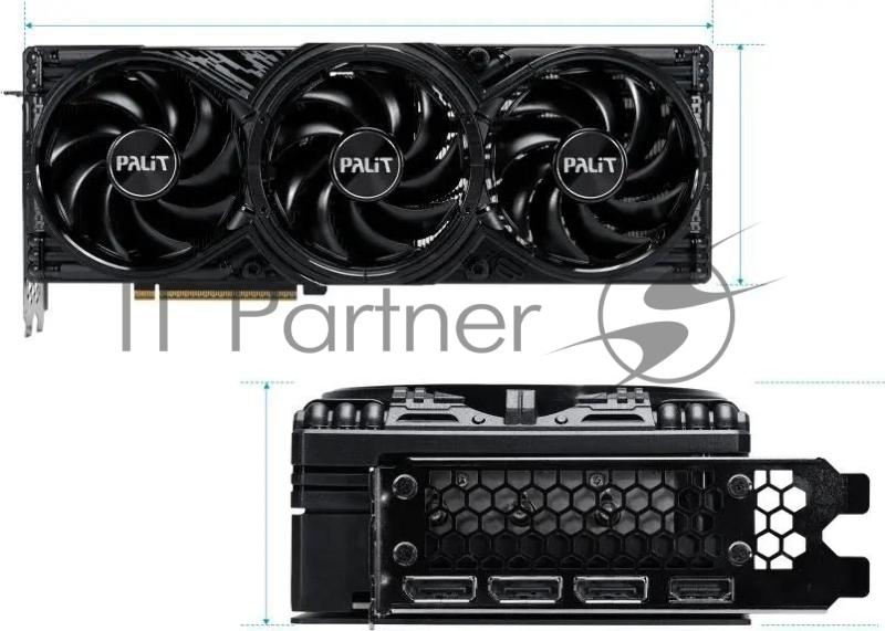 Видеокарта Palit GAMINGPRO OC NVIDIA GeForce RTX 5080 16Gb 256bit GDDR7 2295/30000 HDMIx1 DPx3 HDCP Ret PCI-E PA-RTX5080