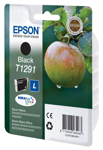 Картридж струйный Epson C13T12914011 черный для Epson St SX420W/SX425W/SX525WD/SX620FW/