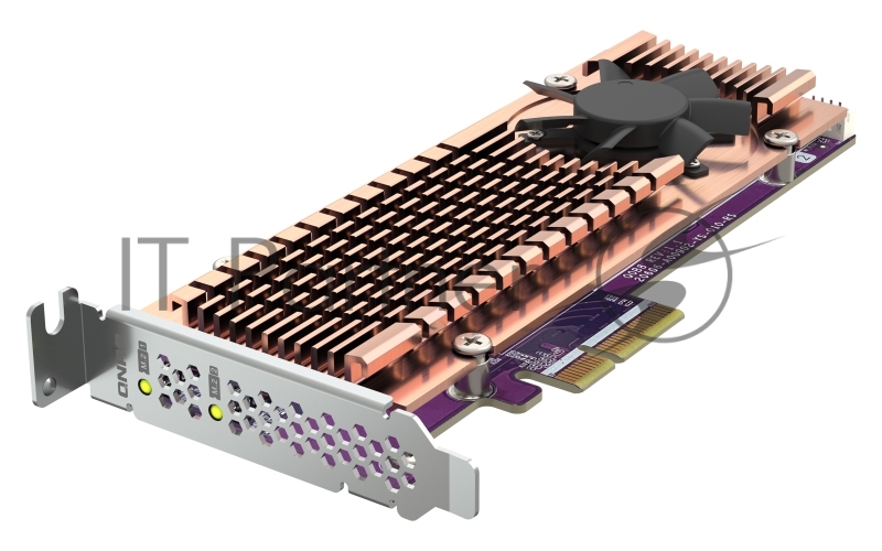 Плата расширения QNAP QM2-2P-344A 2 x M.2 22110 or 2280 PCIe (Gen3 x4) NVMe SSD slots, Low-profile flat and Full-height brackets included.