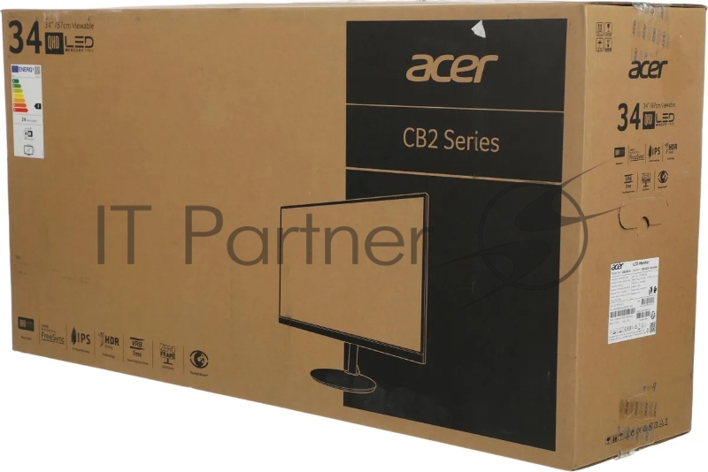 Монитор 34 Acer CB342CKsmiiphzx IPS 3440x1440, 75 Гц, 1 мс, 21:9, 250 кд/м2, 2xHDMI, 1xDP, USB, черный и серебристый