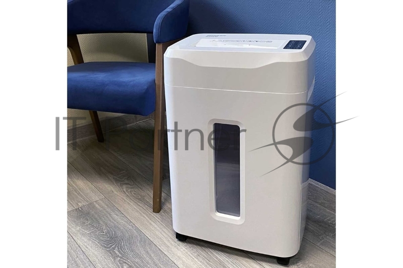 Шредер Office Kit S210N 3,9x38 белый (секр.P-4) фрагменты 16лист. 35лтр. скрепки скобы пл.карты CD