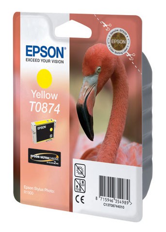 Картридж струйный Epson C13T08744010 желтый для Epson St Ph R1900