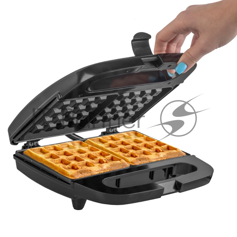 Вафельница Endever Skyline WM-22, черный, мощность 850 Вт, на 2 вафли, автом. терморегулятор, размеры 22,6*22,4 см, 6 шт/уп