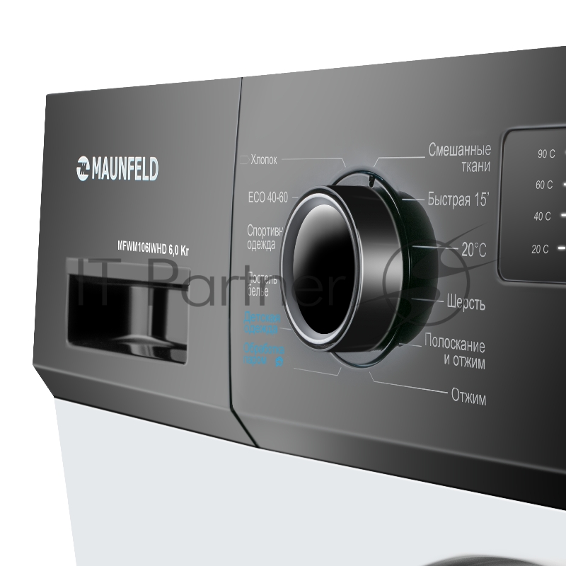 Стиральная машина c инвертором и паром MAUNFELD MFWM106IWHD