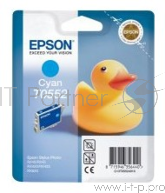 Картридж струйный Epson C13T05524010 голубой для Epson RX520/R240