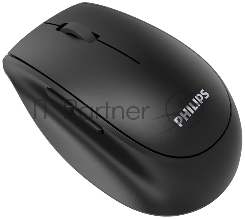 Беспроводная мышь Philips SPK7627, 2,4 GHz, Bluetooth 3.0/5.0, 5 кноп., 1600dpi, Аккамулятор, чёрный