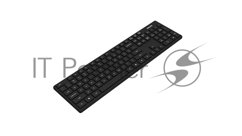 Беспроводная клавиатура Philips SPK6103, 2,4 GHz 104 клав, русская заводская раскладка, бесшумная, чёрный