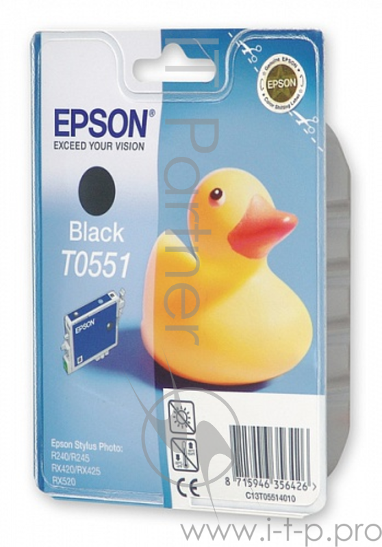 Картридж струйный Epson C13T05514010 черный для Epson RX520/R240