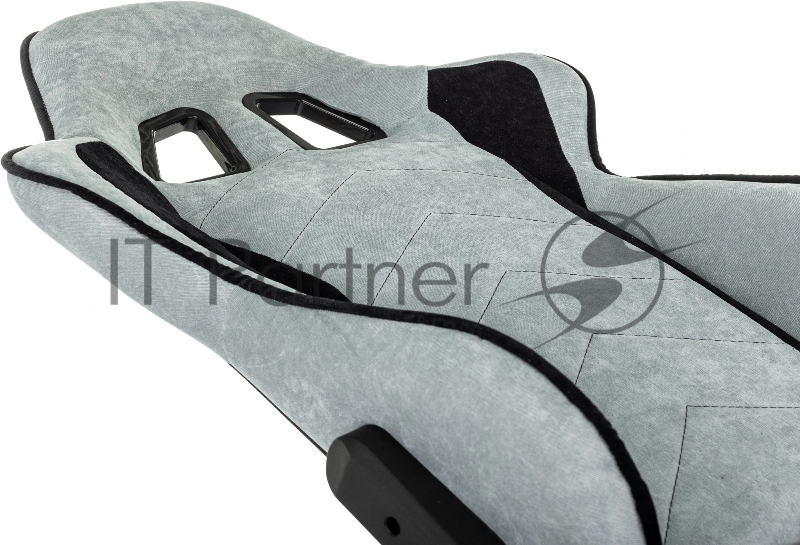 Кресло игровое Zombie Drift/F серо-голубой/черный крестов. пластик подст.для ног