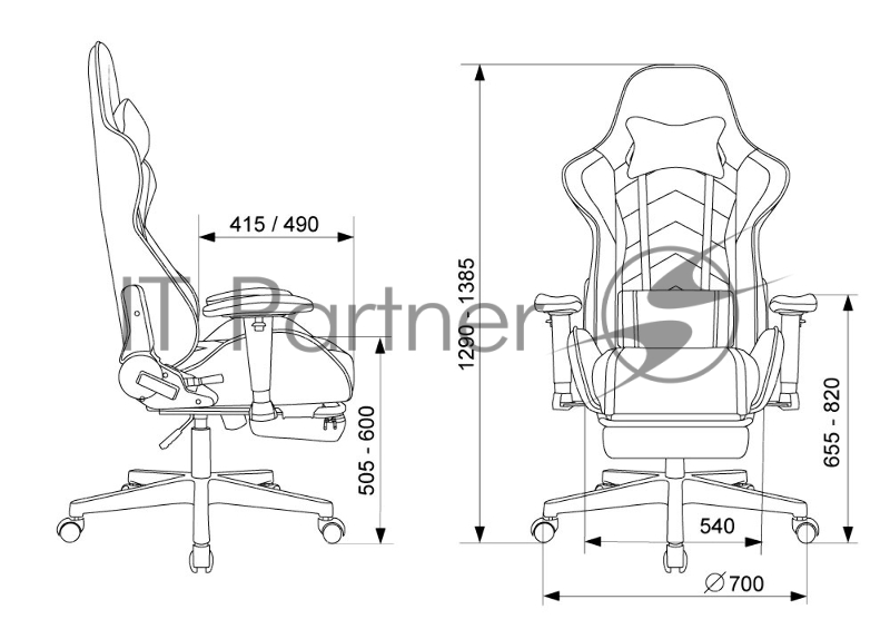 Кресло игровое Zombie Drift/F серо-голубой/черный крестов. пластик подст.для ног