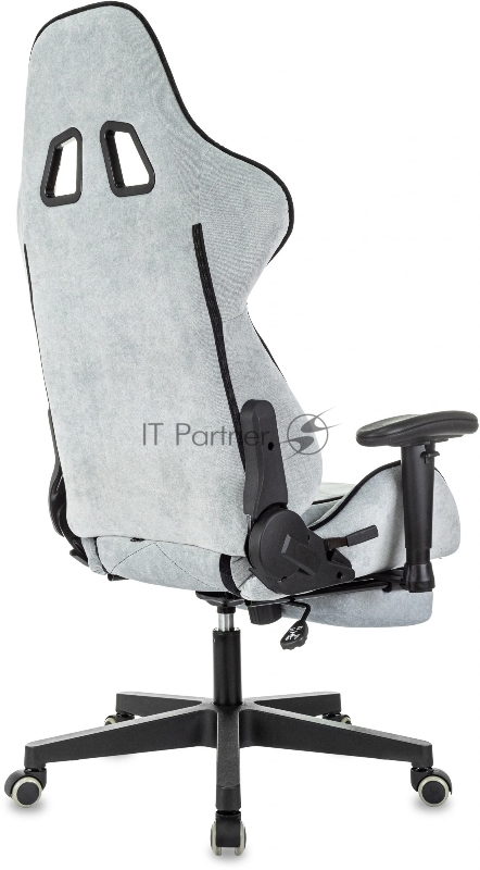 Кресло игровое Zombie Drift/F серо-голубой/черный крестов. пластик подст.для ног