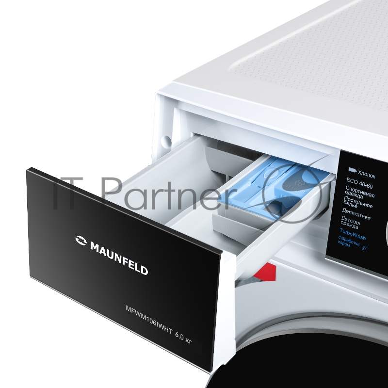 Стиральная машина c инвертором и паром MAUNFELD MFWM106IWHT