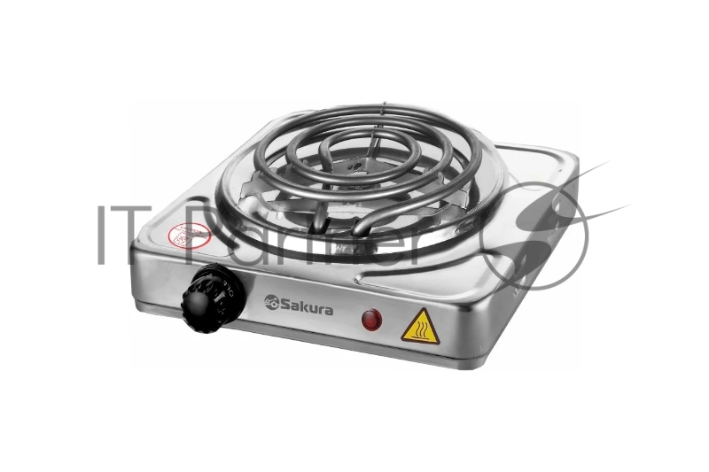 Плитка электрическая Sakura ПЭ-08Н 1500Вт 150мм 1конф/спир нерж.сталь
