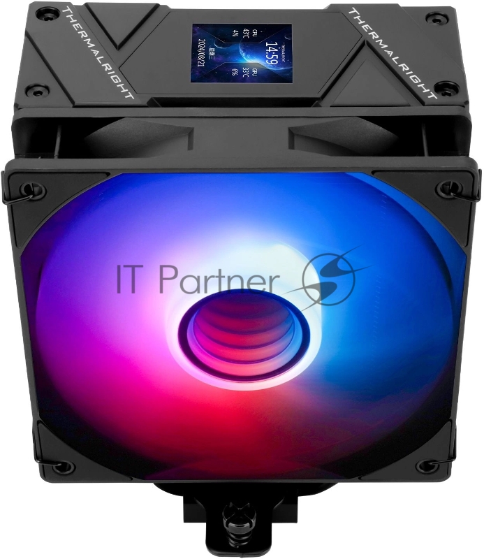 Устройство охлаждения(кулер) Thermalright Assassin Spirit 120 Vision ARGB Soc-AM5/AM4/1200/1700/1851 черный 4-pin 27dB Al+Cu LCD Ret (AS120-VISION-BL-ARGB)