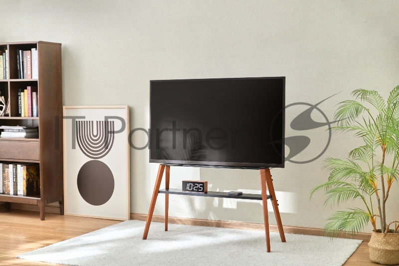 Подставка для телевизора Cactus CS-ST3647BKWN черный/орех 49-75 макс.40кг напольный