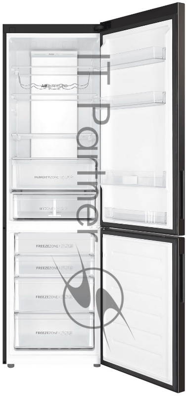 Холодильник Haier C4F740CBXGU1, черная нержавеющая сталь