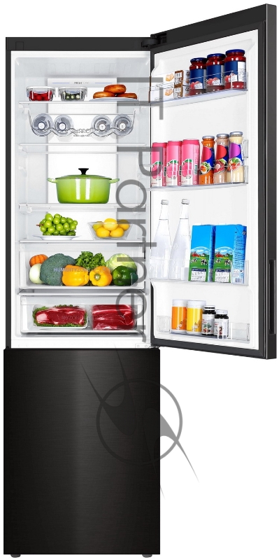 Холодильник Haier C4F740CBXGU1, черная нержавеющая сталь