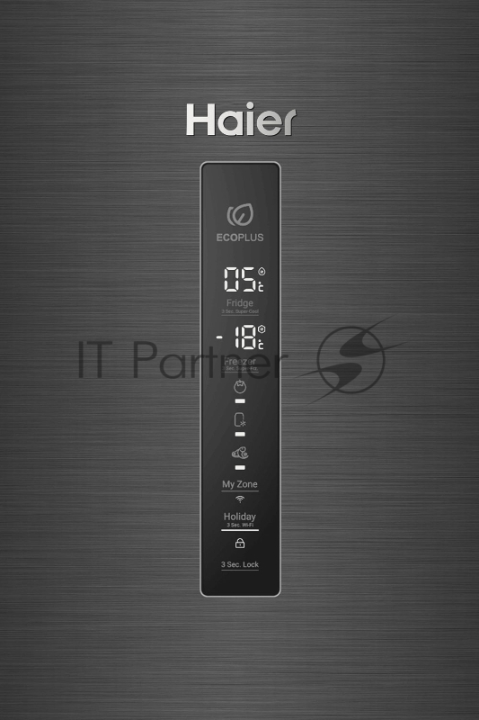 Холодильник Haier C4F740CDBGU1, графитовый