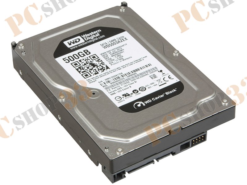 Жесткий диск 500ГБ Western Digital Caviar Black WD5003AZEX, 7200об./мин., 64МБ (SATA III)