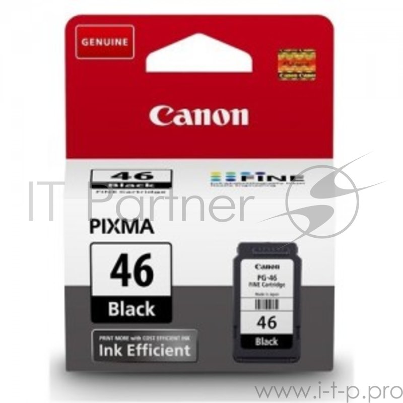 Картридж струйный Canon PG-46 9059B001 черный для Canon Pixma E404/E464 (15мл)