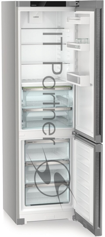 Холодильник Liebherr CBNsdc 573i-22 серебристый нержавеющая сталь двухкамерный 266/94л морозилка снизу