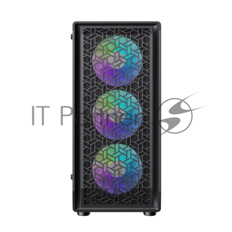 Корпус GameMax Forge MB без БП (Черный, ATX, USB3.0,Зак.стекло,4*120мм ARGB вент+конт., пыл.фильтр)