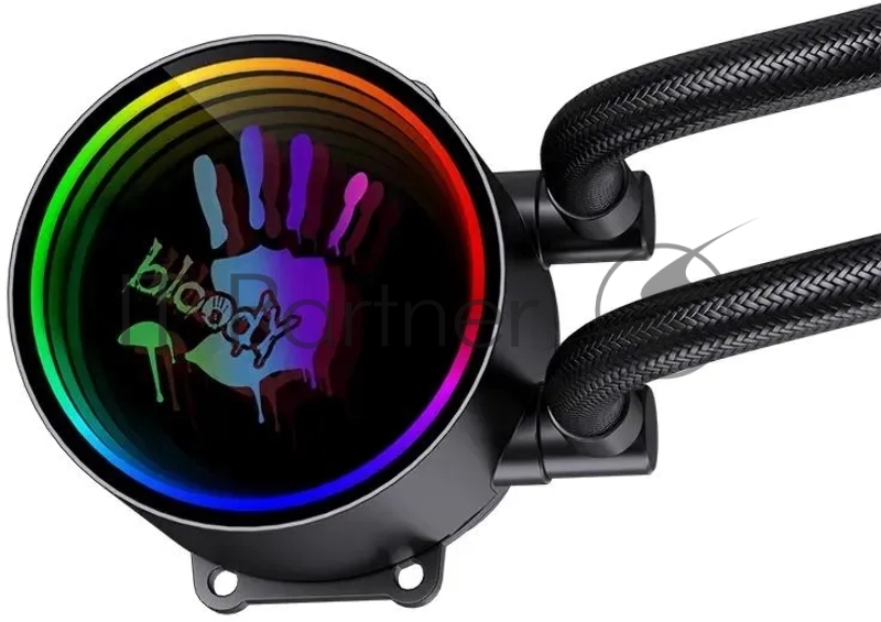 Система водяного охлаждения Bloody BD-LC240ARGB1 ARGB Soc-AM5/AM4/1200/1700/1851 черный 4-pin 22-35dB Al+Cu LCD 260W 1200gr Ret (BD-LC240ARGB1-BK)