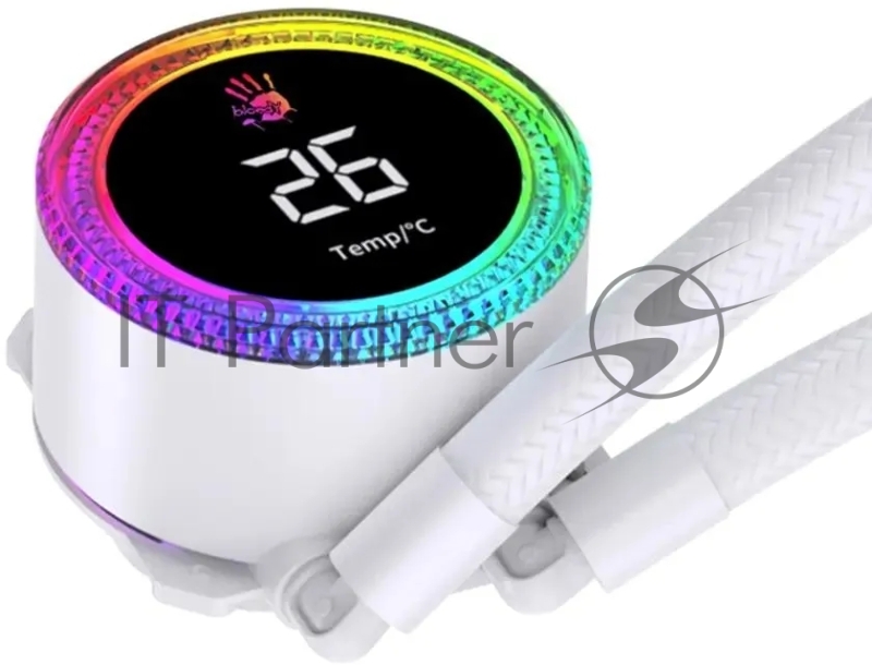 Система водяного охлаждения Bloody BD-LC240ARGB2 ARGB Soc-AM5/AM4/1200/1700/1851 белый 4-pin 22-35dB Al+Cu LCD 260W 1100gr Ret (BD-LC240ARGB2-WH)