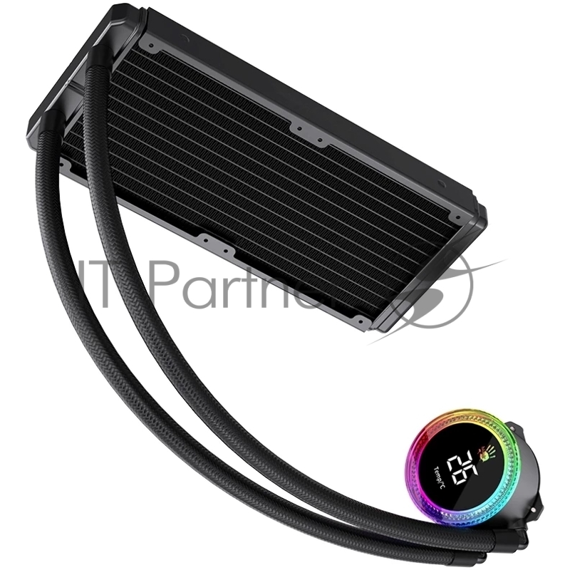 Система водяного охлаждения Bloody BD-LC240ARGB2 ARGB Soc-AM5/AM4/1200/1700/1851 черный 4-pin 22-35dB Al+Cu LCD 260W 1100gr Ret (BD-LC240ARGB2-BK)