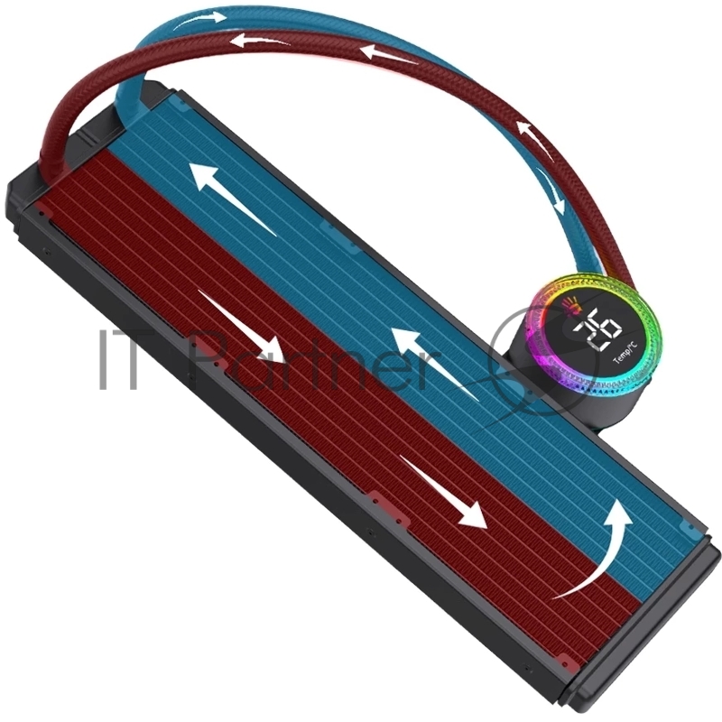 Система водяного охлаждения Bloody BD-LC360ARGB2 ARGB Soc-AM5/AM4/1200/1700/1851 черный 4-pin 22-35dB Al+Cu LCD 300W 1450gr Ret (BD-LC360ARGB2-BK)