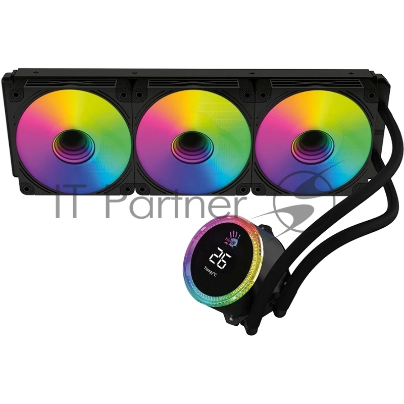 Система водяного охлаждения Bloody BD-LC360ARGB2 ARGB Soc-AM5/AM4/1200/1700/1851 черный 4-pin 22-35dB Al+Cu LCD 300W 1450gr Ret (BD-LC360ARGB2-BK)