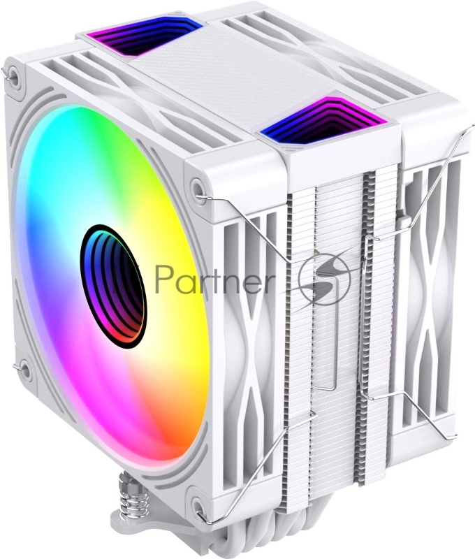 Устройство охлаждения(кулер) Bloody BD-AC230-ARGB1 ARGB Soc-AM5/AM4/1200/1700/1851 белый 4-pin 22-32dB Al+Cu LCD 230W 715gr Ret (BD-AC230-ARGB1-WH)