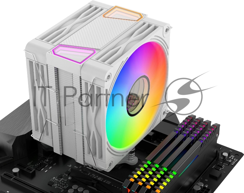 Устройство охлаждения(кулер) Bloody BD-AC230-ARGB1 ARGB Soc-AM5/AM4/1200/1700/1851 белый 4-pin 22-32dB Al+Cu LCD 230W 715gr Ret (BD-AC230-ARGB1-WH)