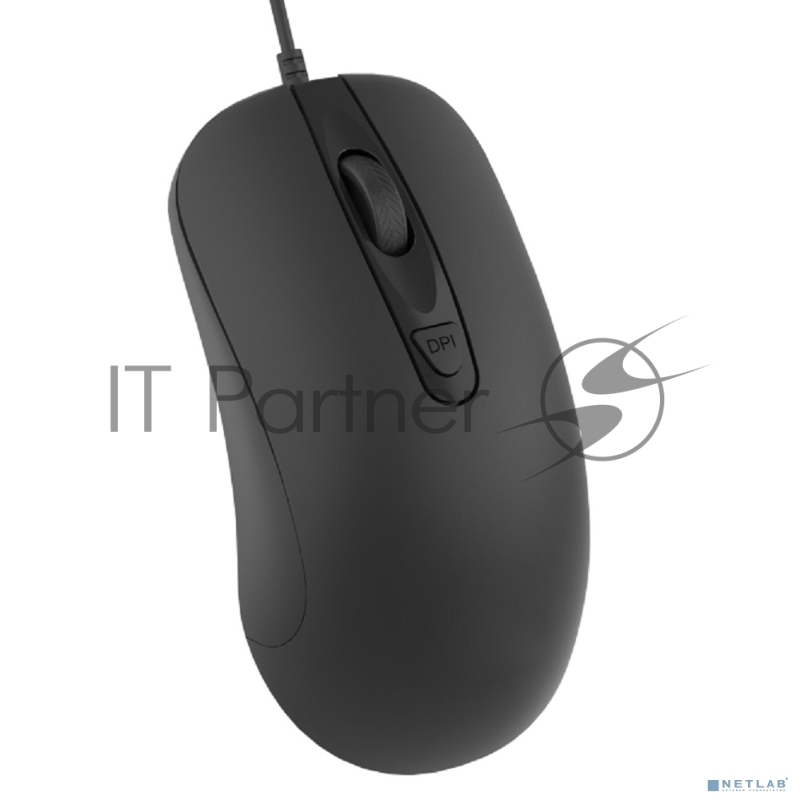 Мышь CBR CM 110 Black USB, Мышь офисн., оптич., 800/1200/1600/2400 dpi, 4 кн., 1.8 м, резиновое колесо прокрутки