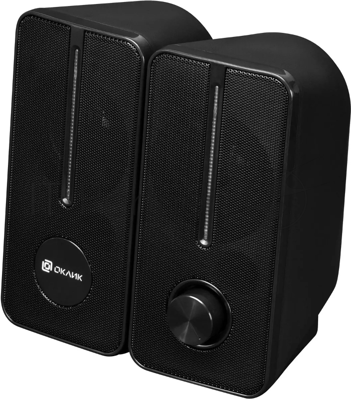 Колонки Оклик OK-120U 2.0 черный 6Вт