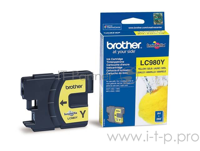 Картридж струйный Brother LC980Y желтый для Brother DCP-145C/165C/MFC-250C (260стр.)