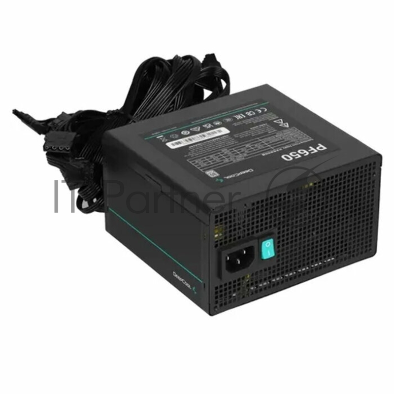 Блок питания Deepcool / GAMERSTORM PF650 R-PF650D-HA0B-CN, 650W, ATX2.4 80PLUS white, APFC, 20+4 pin, 4+4pin, 6xSata, 2xPCI-E (6+2pin), FAN 12CM, Кабель питания CN, Черный