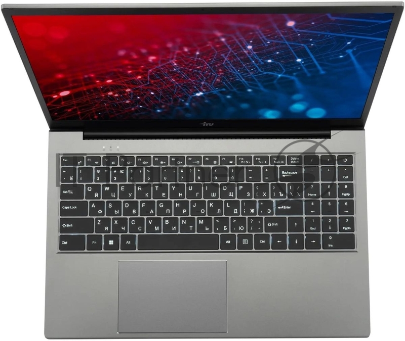 Ноутбук IRU Planio 15INPR N-series N100 16Gb SSD512Gb Intel UHD Graphics 15.6 IPS FHD (1920x1080) Windows 11 Professional grey WiFi BT Cam 5000mAh (2076072)