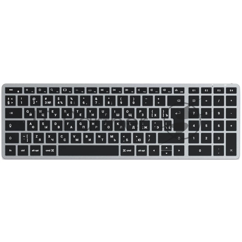 Клавиатура беспроводная Satechi Slim X2 Bluetooth Backlit Keyboard, Bluetooth, Серый ST-BTSX2M-RU