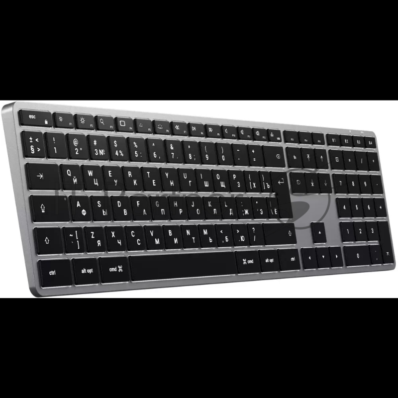 Клавиатура беспроводная Satechi Slim X3 Bluetooth Backlit Keyboard, Bluetooth, Серый космос, ST-BTSX3M-RU