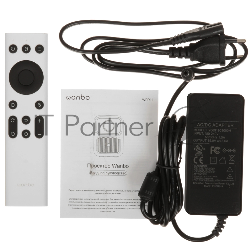 Проектор Wanbo Projector Dali 1 white (LCD, 1280x720, 350Lm, 1.1:1, 1500:1, Smart TV, Android 9.0, 1+8GB, HDMI, USB, Wi-Fi, BT) (6970885350542)