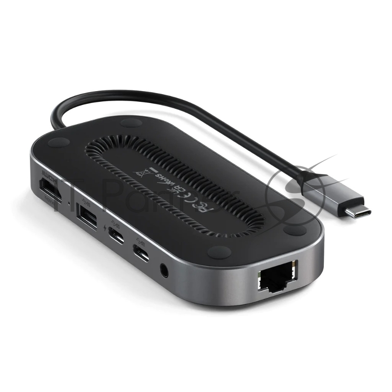 USB-хаб Satechi USB4 Multiport w2.5G Ethernet (1xUSB 3.2, 2xUSB Type-C, 1xHDMI, RJ-45, Audio Jack), до 100 Вт, Серый космос Док-станция ST-U4MGEM
