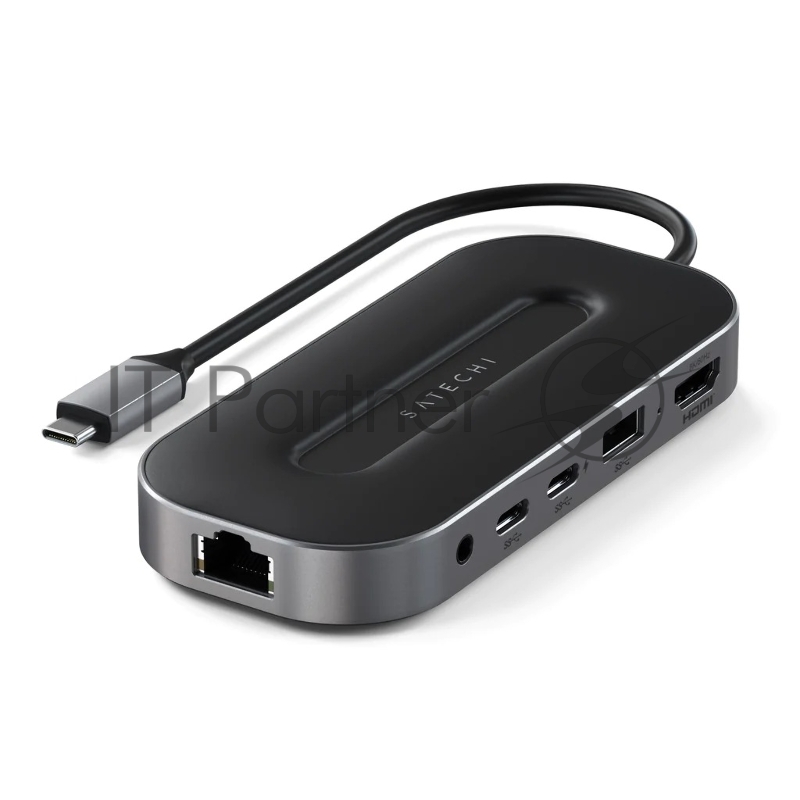 USB-хаб Satechi USB4 Multiport w2.5G Ethernet (1xUSB 3.2, 2xUSB Type-C, 1xHDMI, RJ-45, Audio Jack), до 100 Вт, Серый космос Док-станция ST-U4MGEM